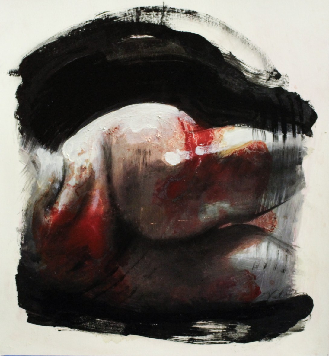 Nude No.15, oil on paper, 22x20 cm